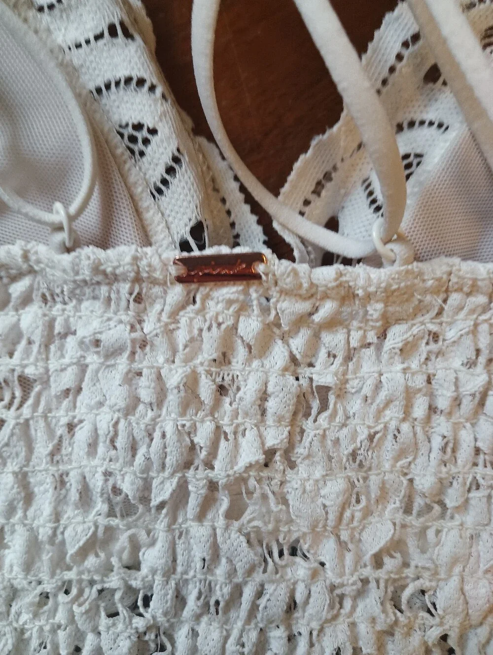 White Lace Bralette size Small by PINK